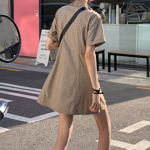 Double-breasted temperament waist a-line slim suit - Picture 1 of 11